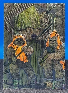 1995 TOPPS STAR WARS GALAXY THREE ETCHED FOIL CHASE CARD #15 EWOKS - Picture 1 of 2