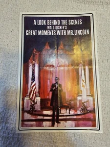 Vintage Brochure Look Behind the Scenes Walt Disney's Great Moments Mr. Lincoln - Picture 1 of 3