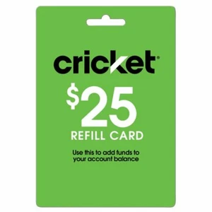 CRIKECT WIRELESS $25 REFILL CARD FOR PREPAID SERVICE FAST DIRECT REFILL - Picture 1 of 2