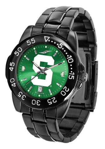 Michigan State Spartans Ncaa Licensed Men Fantom Sport Anochrome Watch & Dog Tag Cover