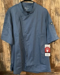 Chef Works Men's Springfield Chef Coat Blue Size XL - Picture 1 of 7