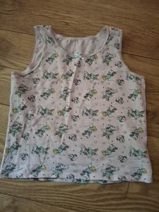 Girls Size 5-6 Years Pink Minnie Mouse Vest 100% Cotton - Picture 1 of 6