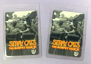 Stray Cats - Pair of 1991 The Murphy Tour Original Unused Backstage Passes - Bild 1 von 4