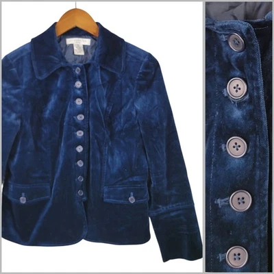 Pursuits Velvet Jacket 10 Petite Blazer Teal Jewel Tone Romantic  Whimsigoth  - Image 1 of 4