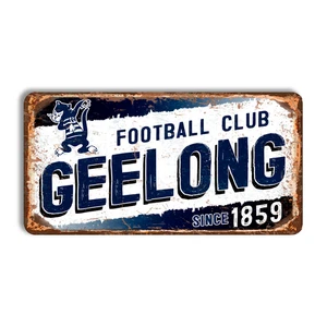 Metal sign football club Geelong vintage Geelong Cats sign football AFL - Picture 1 of 5