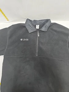 Nuevo con etiquetas Hecho en EE. UU. Suéter Columbia Para Hombres Grande Negro Polar 1/2 Cremallera Pullover - Imagen 1 de 13