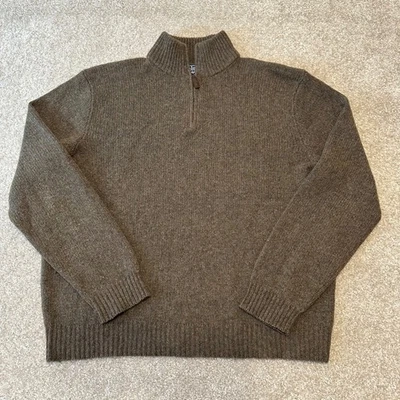 Polo Ralph Lauren Vtg Mens Quarter Zip Sweater Merino Wool Angora Rabbit Hair XL - Image 1 of 4