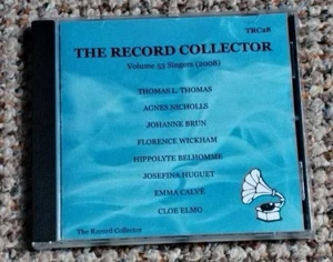 THE RECORD COLLECTOR Volume 53 Singers (2008) CD VINTAGE OPERA TRC28 - Picture 1 of 3