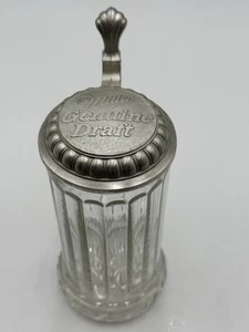 Rare Hard To Find Clear Glass Miller Brewing Lidded stein Fast Same-Day Shipping - Picture 1 of 8