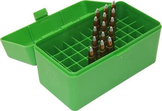 Caja de munición para rifle MTM Case-Gard RSS-50 - verde - .22-250, 7.62x39, 6 mm, 35 rem Foto 1 de 1
