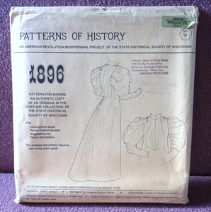 Vtg 1978 Patterns of History 1896 Walking Dress Suit SEWING PATTERN 12 UnCut FF - Picture 1 of 6