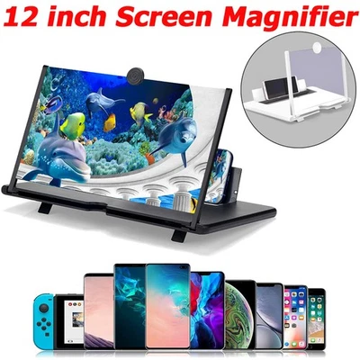 Versão mais recente 3D HD 12 polegadas lupa de tela para amplificador de celular 2025 - Imagem 1 de 4