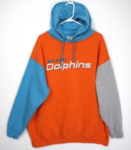 Fanatics Sweatshirt Mens 3XL Miami Dolphins Pullover Hoodie Logo Blue Orange - Picture 1 of 9