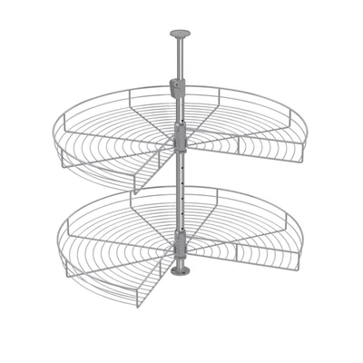 MODKET Stainless Round Lazy Susan Double Shelf Organizer for 33-36 Corner Base Cabinet