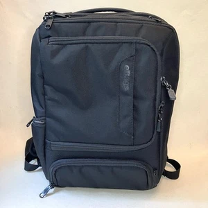 eBags Pro Slim Laptop Backpack Black Travel Orange Interior Bag EB2146-16 Used - Afbeelding 1 van 12