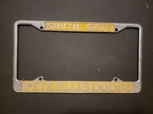 SOUTH GATE CA PETE ELLIS DODGE VINTAGE California Händler Kennzeichenrahmen - Bild 1 von 1