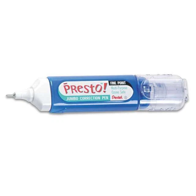 Pentel Presto Multipurpose Correction Pen - 12ml, White (ZL31W)