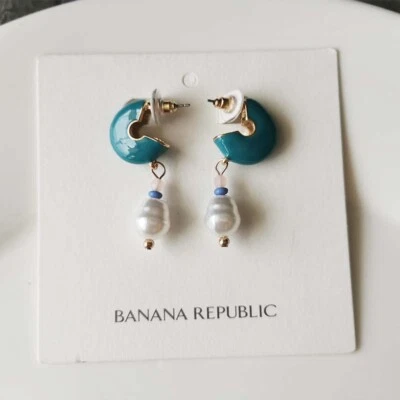 New Banana Republic Enamel Drop Earring Gift Fashion Women Party Holiday Jewelry - Image 1 of 3