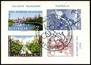 Australia 1956 Melbourne Olympic Games Cinderella stamp mini sheet, fine, MNH - Picture 1 of 1