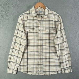 Steven Alan Shirt Med Plaid 100% Cotton Embroidered Flap Pockets Lightweight USA - Picture 1 of 12