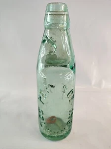 Vintage Souter Peri & Co Colwyn Bay Trademark Green Marble Bubble Glass Bottle - Picture 1 of 14