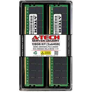 128GB 2x64GB PC5-4800 EC8 RDIMM Tyan B7136G68AV4E8HR B8050F65TV8E2H-N Memory RAM - Picture 1 of 3