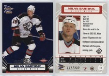 2003-04 Pacific Prism Blue /325 Milan Bartovic #13 Rookie RC
