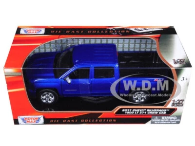 2017 CHEVROLET SILVERADO 1500 LT Z71 PICKUP BLUE 1/27 DIECAST BY MOTORMAX 79348 - Image 1 of 4