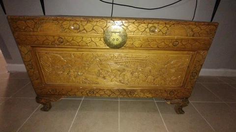 Vintage Chinese Camphor Chest Cover