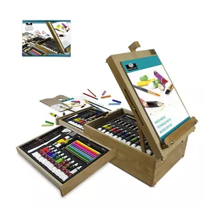 104-Piece Art Easel-Deluxe Wood Case-Young Artist--Drawing Sketching Painting - Picture 1 of 7