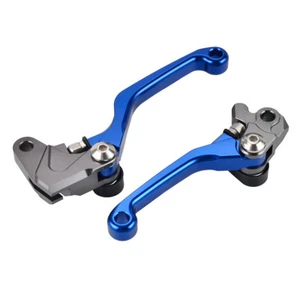 CNC Pivot Brake Clutch Levers For Yamaha WR250F 2005-2016 WR450F 2005-2015 Blue - Picture 1 of 6