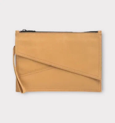 Botkier Clutch Zip Purse Crosstown Large Wrist Strap Leather Color Camel NWT NIB - Image 1 of 4