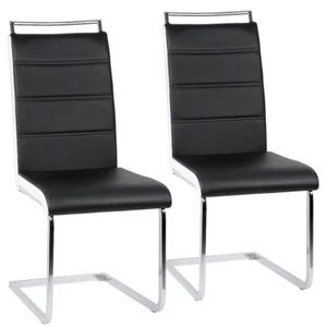 Juego de 2 sillas oscilantes basculantes silla de comedor respaldo alto silla de cocina - Imagen 1 de 29