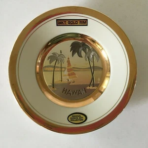 The Art of Chokin disco piatto da collezione cerchio in oro 24 carati cerchio 6,25" dinastia Hawaii - Foto 1 di 7
