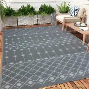 terrace outdoor carpet. 6'X9' UV mat, double sided plastic camping carpet, RV - Picture 1 of 11