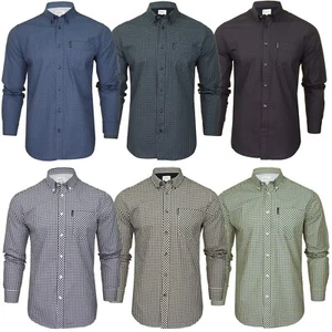 Ben Sherman Mens Gingham Check Shirt, Button-Down Collar, Long Sleeves, Regular - Picture 1 of 46