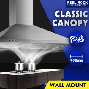 900mm 90cm Rangehood Stainless Steel Range Hood Kitchen Canopy - Picture 1 of 12