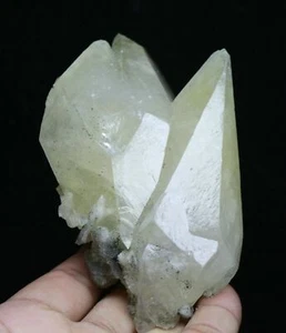 Nuovo trovato naturale raro esemplare minerale a grappolo di calcite giallo dipiramidale giallo Cina - Foto 1 di 9