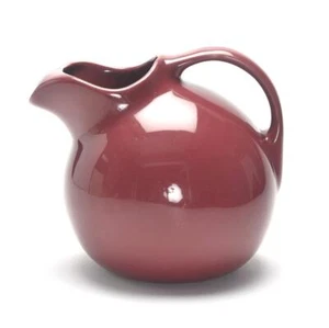 Vintage Hall 8" Ball Pitcher MCM Ceramic Cranberry Glazed Finish - Picture 1 of 7
