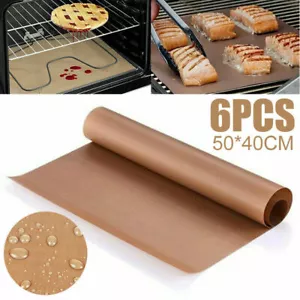 6pcs Reusable Baking Mat Sheet Heat-resistant Grill Mat Non-stick - Picture 1 of 4