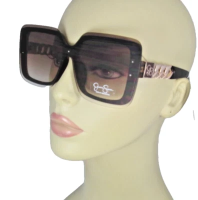 Gafas de sol Jessica Simpson Torto de gran tamaño 1 pieza marrón lente cadena acento J6243-TS Foto 1 de 4