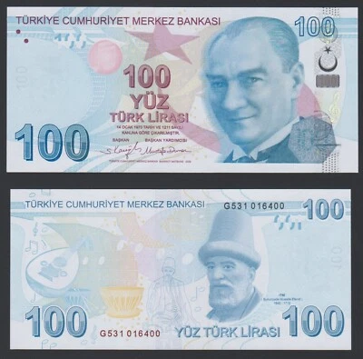 Turkey 100 lira 2009 President Mustafa Kemal Atatürk Itri P226e Prefix G531 UNC - Image 1 of 4
