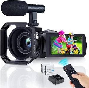 🔥4K Video Camera Camcorder WiFi UHD 48MP Video Cameras 16X Digital Zoom 3'' IPS - Picture 1 of 8