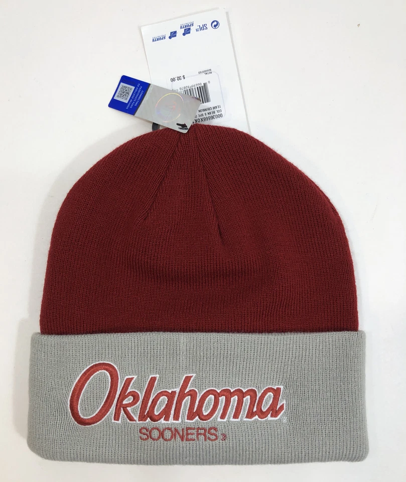 Sports Specialties Oklahoma Sooners Knit Hat Script Spellout Beanie Cap