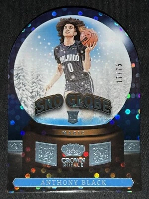 2023-24 Crown Royale Anthony Black Sno Globe Blue /75 (RC) Orlando Magic #11 - Image 1 of 3