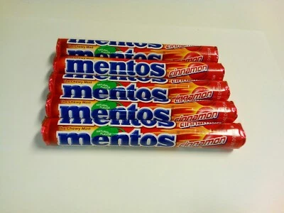 5 x MENTOS Cinnamon Chewy Mint Candy Rolls, 37.5g each roll - image 1 of 3