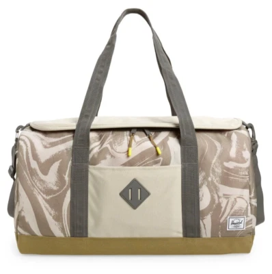 Herschel Supply Co. Heritage Duffle 37L Weekender Tote Travel Bag Pelican Marble - Image 1 of 4