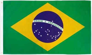 Brasil 4x6 pies Poli Brasileño Internacional País Bandera de Brasil - Imagen 1 de 3