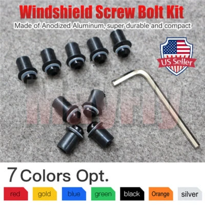 10 шт болтов болтов болтов гаек крепления ветрового стекла мотоцикла M5x16 мм - Изображение 1 из 4
