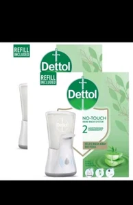 2 X Dettol No Touch Soap Dispensers + 250ml Refill Aloe Vera Hand Wash - Picture 1 of 1